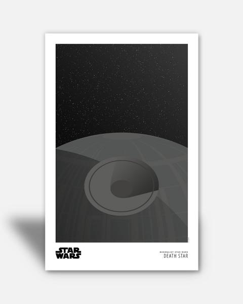 Minimalist Death Star 11x17 Art Print picture