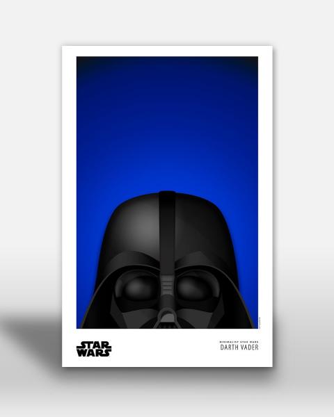 Minimalist Darth Vader 11x17 Art Print picture