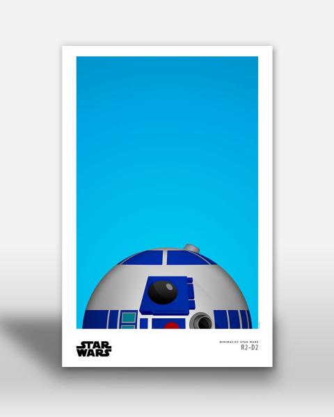 Minimalist R2-D2 11x17 Art Print