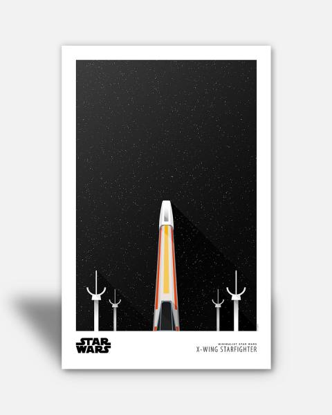 Minimalist X-Wing 11x17 Art Print picture