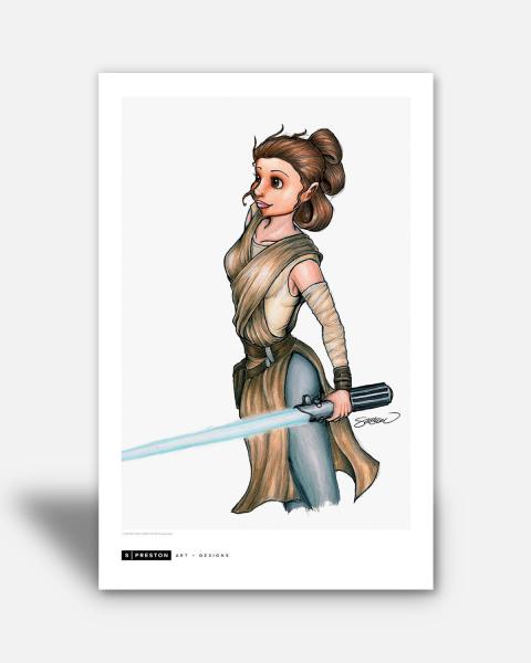 Rey Sketch  11x17 Art Print