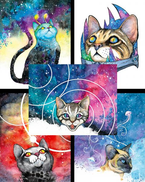 MEOWTER SPACE Book + Print Bundle picture