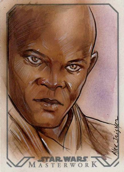 Mace Windu Masterworks Sketch Card (Topps Licensed Original) picture