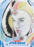 Queen Amidala Masterworks Sketch Card (Topps Licensed Original)