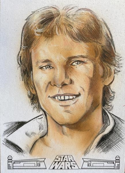 Han Solo Sketch Card (Topps Licensed Original)