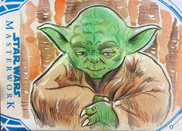 Yoda Masterworks Sketch Card (Topps Licensed Original) picture