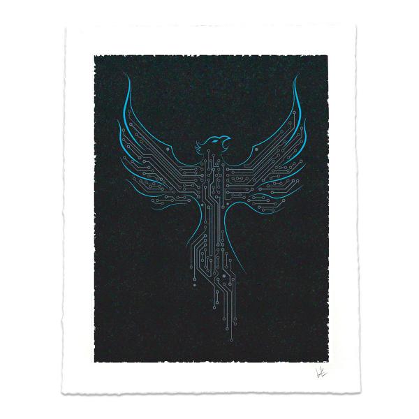 Techy Phoenix Art Print picture