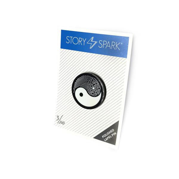 Techy Yin Yang Enamel Pin