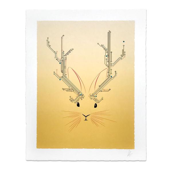 Techy Jackalope Art Print