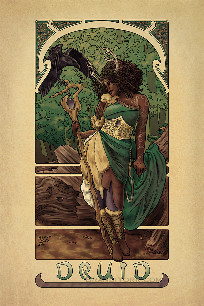 La Druide - The Druid - Print picture