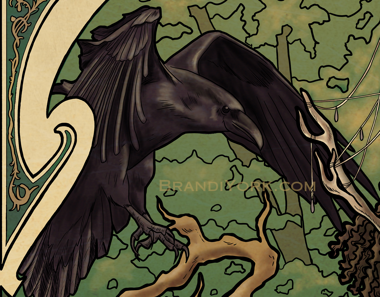 La Druide - The Druid - Print picture