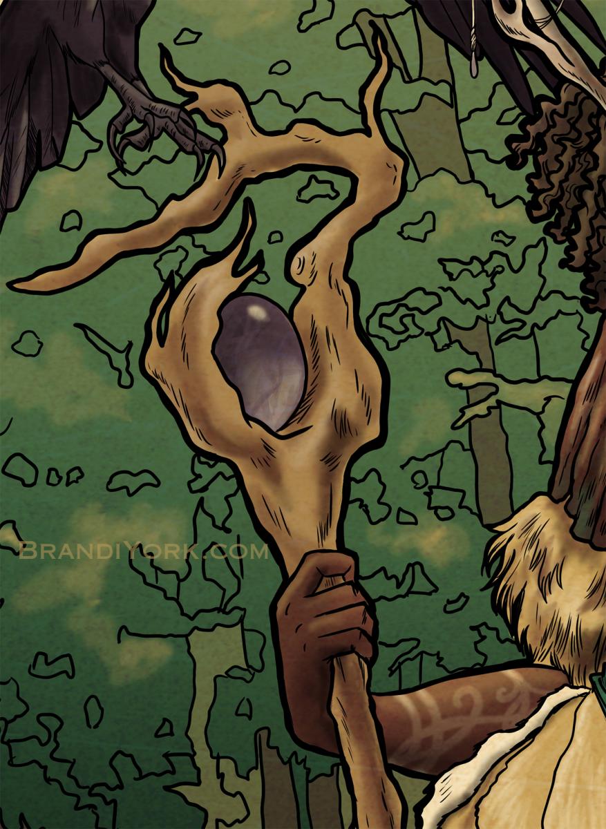 La Druide - The Druid - Print picture