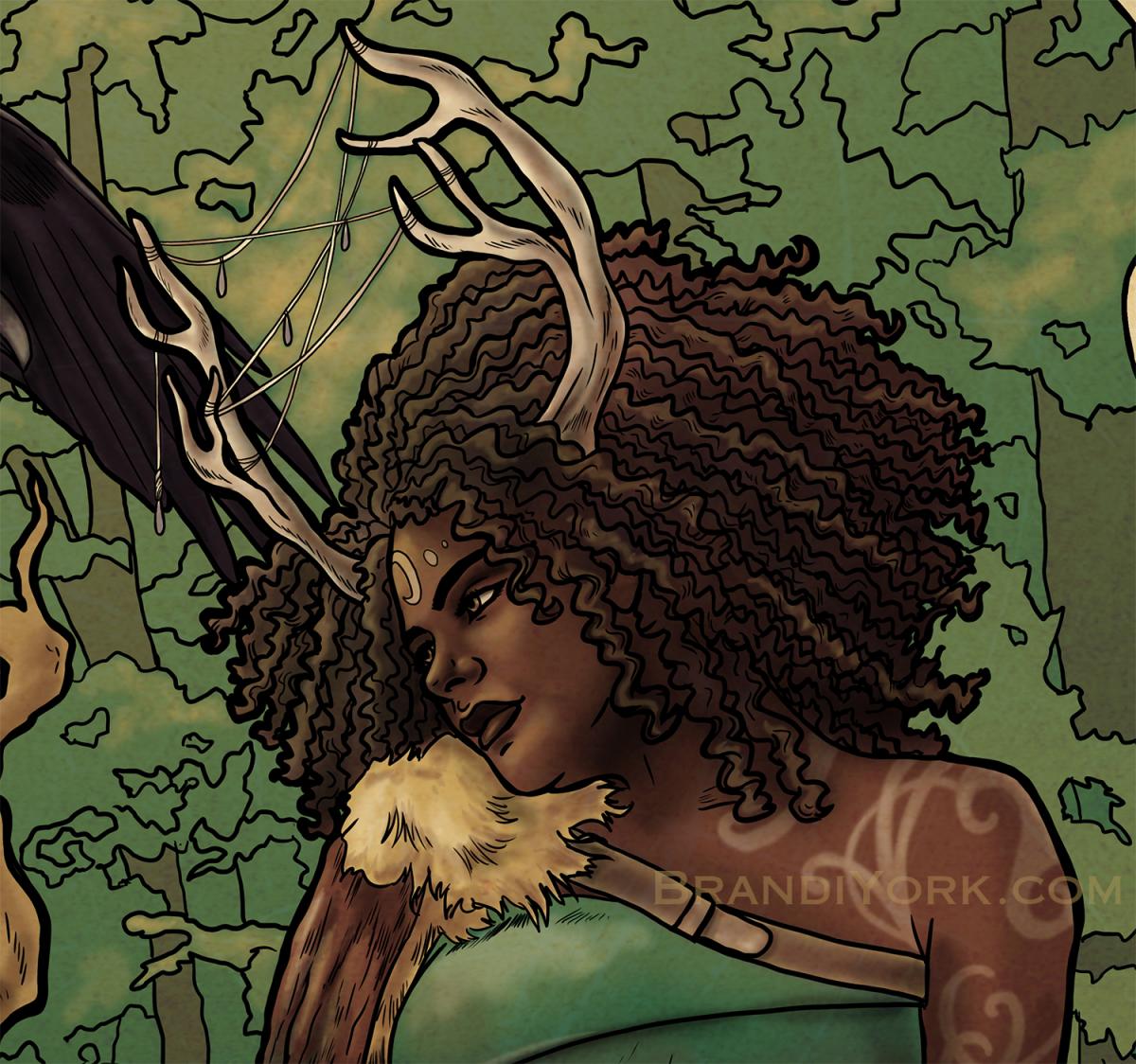 La Druide - The Druid - Print picture