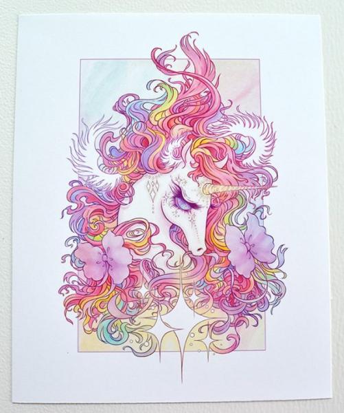 Rainbow Unicorn Art Print picture