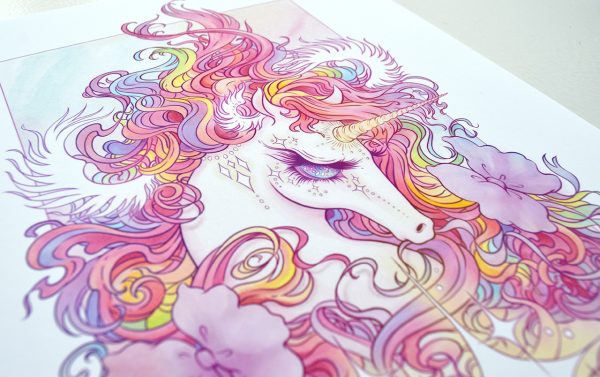Rainbow Unicorn Art Print picture