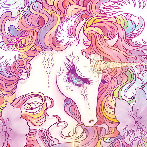 Rainbow Unicorn Art Print picture