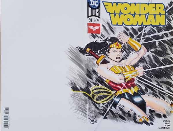 Wonder Woman Vol. 4 #58 Original Art Sketch Blank Cover variant