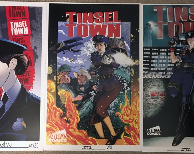 3 Tinseltown Limited Edition Prints & Brigade Poster signed and numbered
