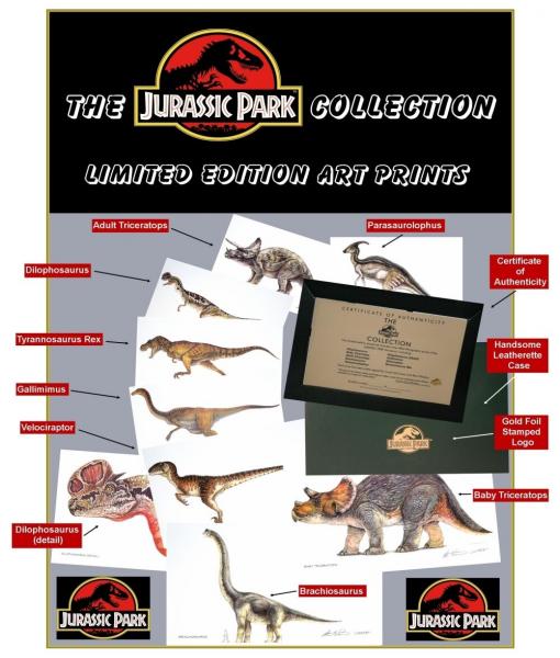 Jurassic Park Collection Limited Edition Lithograph Set