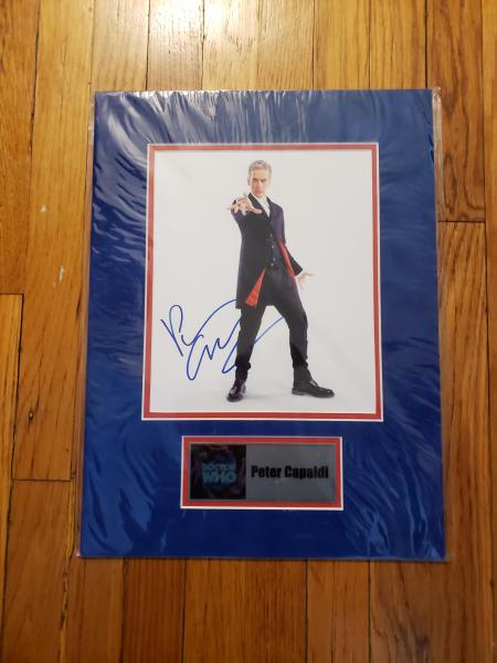 Peter Capaldi as The Doctor Matted AUTOGRAPH Photo Doctor Who
