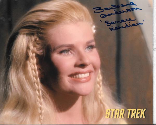Barbara Anderson (Lenare) 8 inches x 10inch AUTOGRAPH Photo Original Star Trek Black-Ink