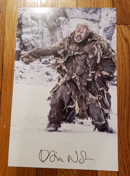 Kristian Nairn as Hodor Game of Thrones 11in x 17in AUTOGRAPH POSTER
