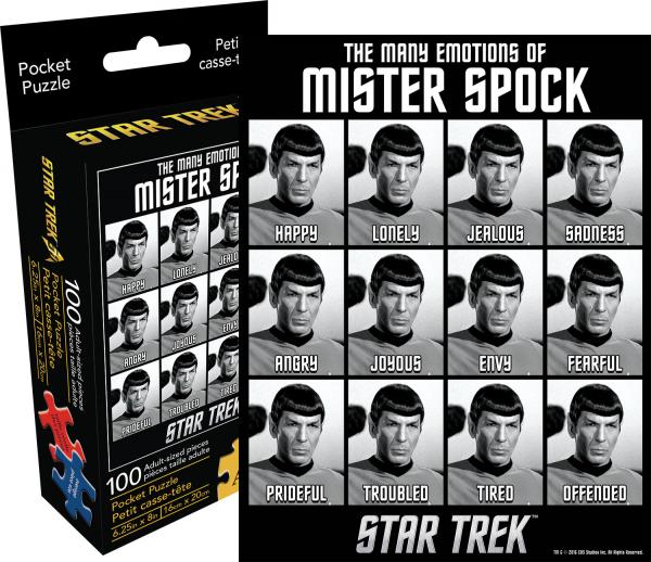 AQUARIUS Many faces of SPOCK Puzzle (100 Piece Jigsaw Puzzle) - Officially Licensed Star Trek Merchandise & Collectibles RETIRED
