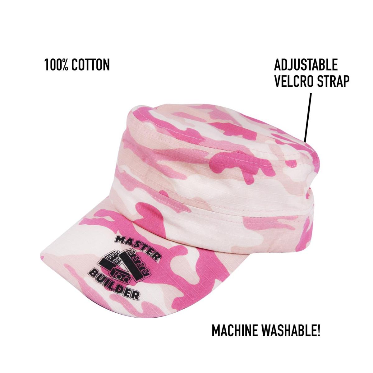 Master Builder Pink Camo Military Cap picture