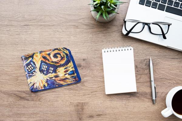 Doctor Who Bi-Fold Wallet Van Gogh TARDIS picture