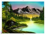 Bob Ross Mountain Retreat 1000 Piece Jigsaw Puzzle