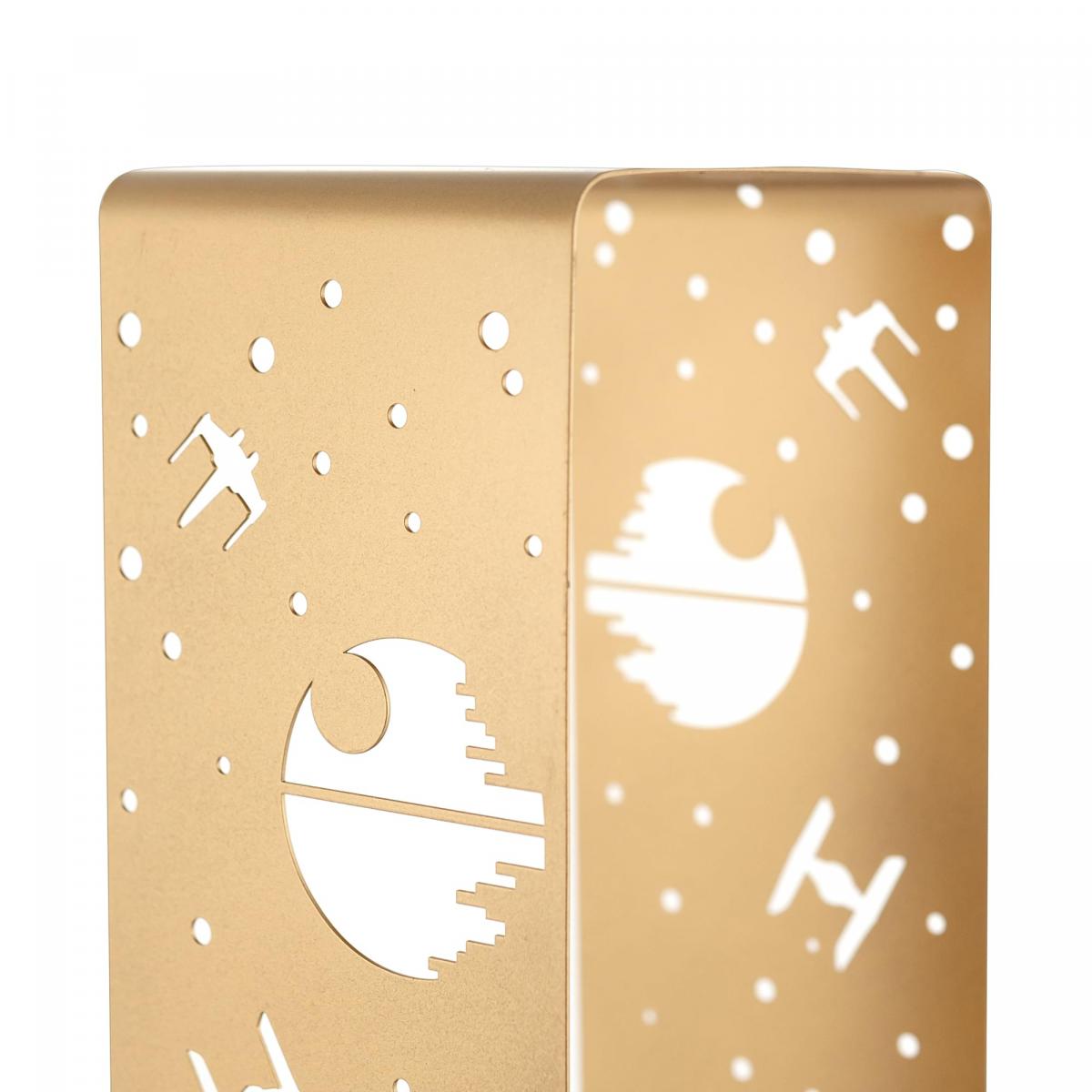 Star Wars Gold Diecut Death Star Stamped Iron Lantern picture