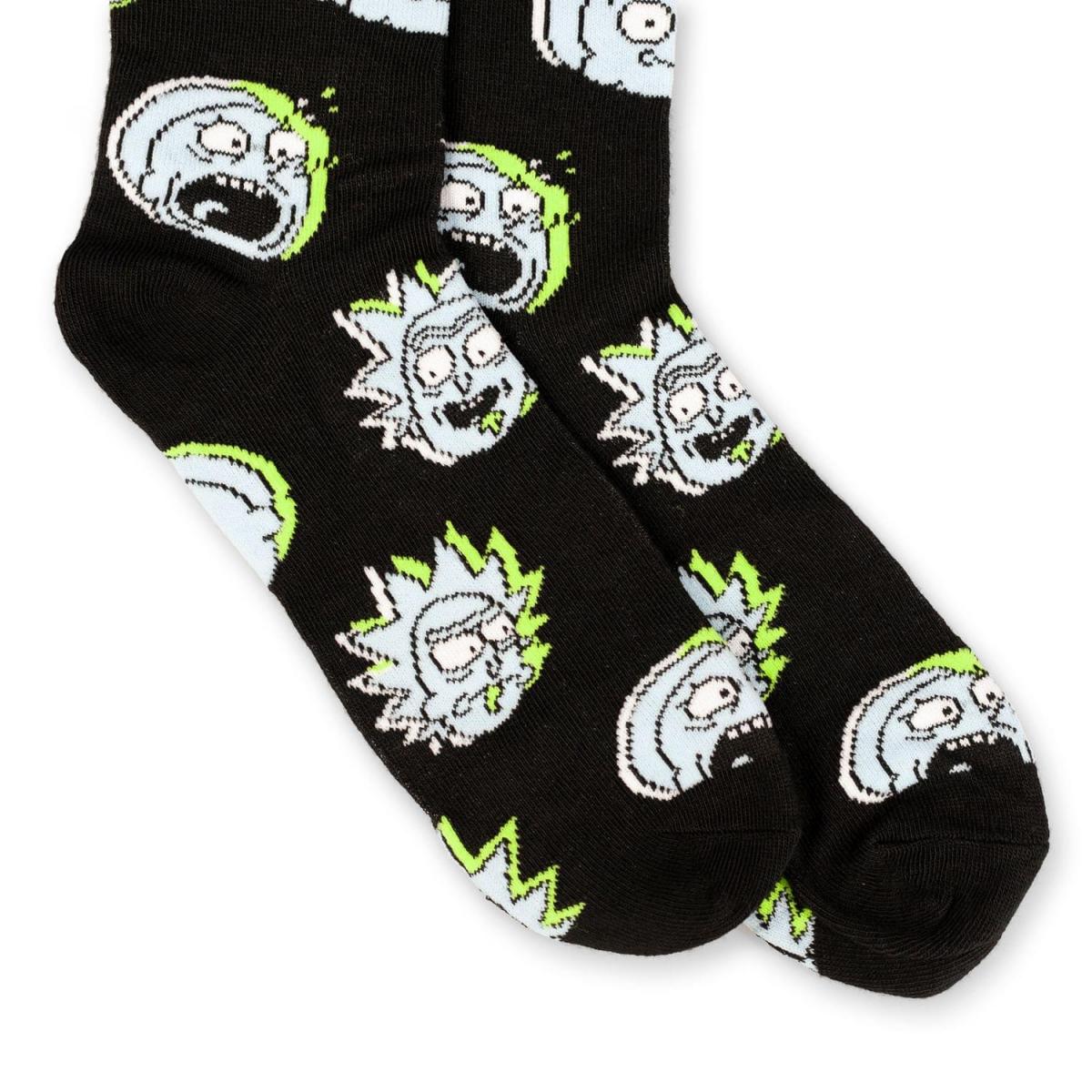 Rick And Morty Black Crew Sock OSFM picture