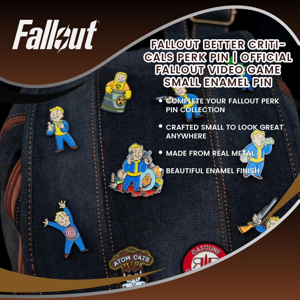 Fallout Vault Boy "Better Criticals" Enamel Collector Pin picture
