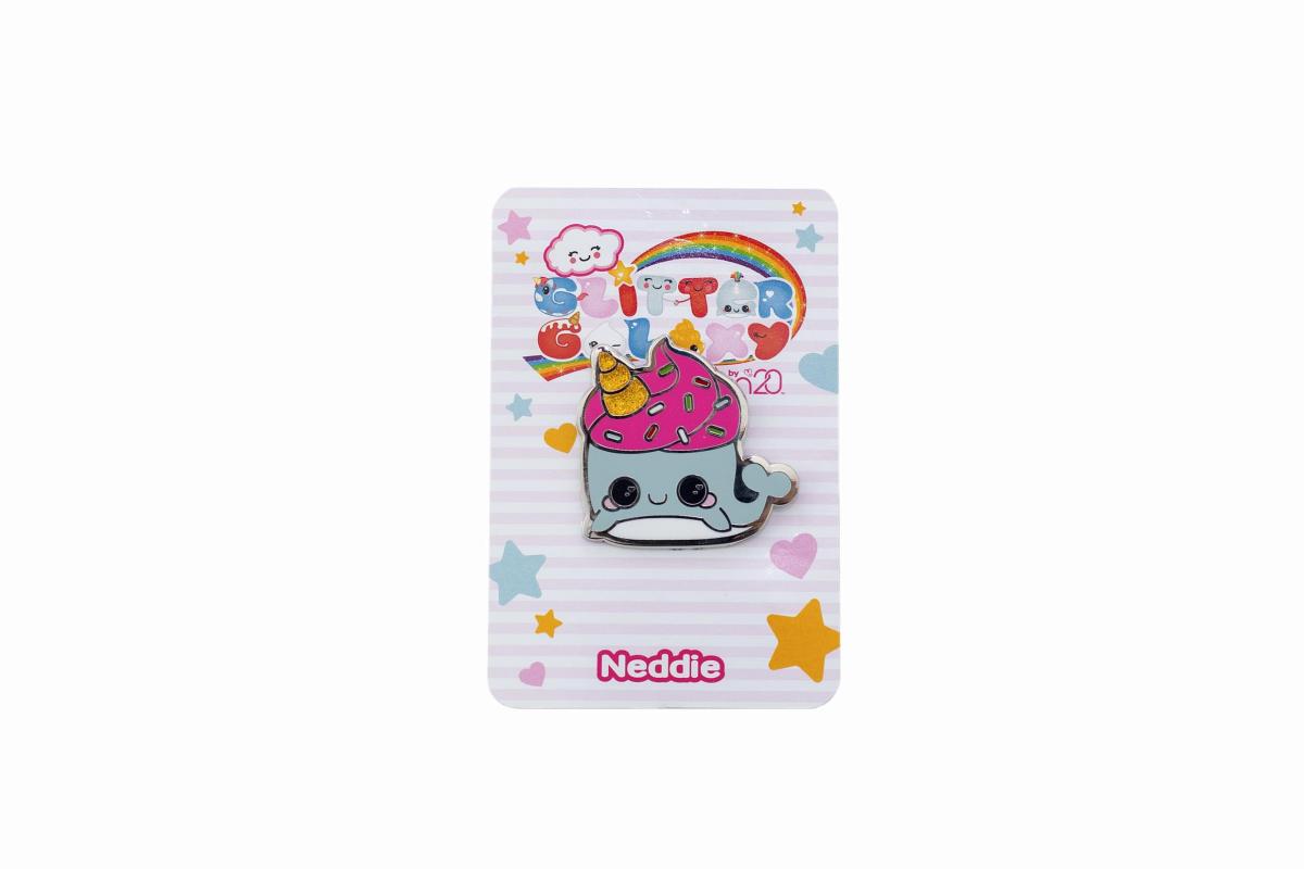 Glitter Glaxy Neddie Narwhal Soft Enamel Collector's Pin picture