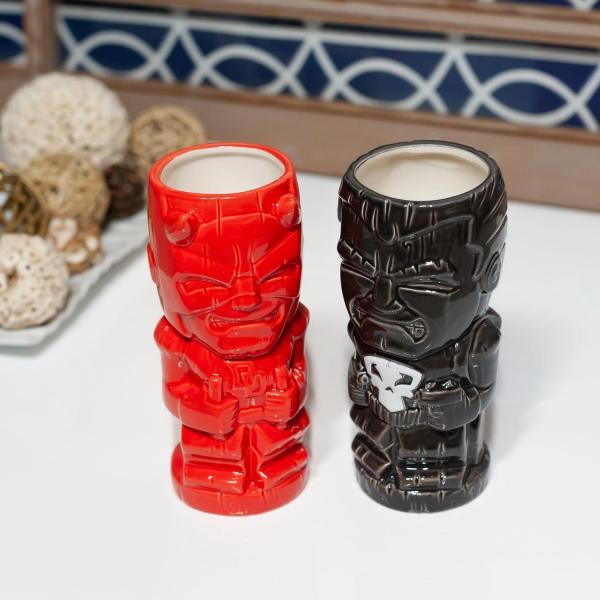Geeki Tikis Marvel Daredevil & Punisher Ceramic Mugs | Set Of 2 | SDCC Exclusive picture