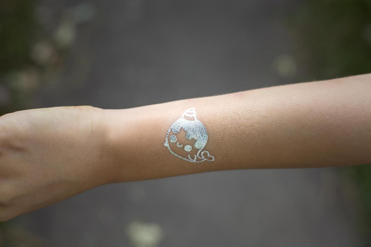 Glitter Galaxy Gold Shimmer Temporary Tattoo Sheet Wave 1 picture