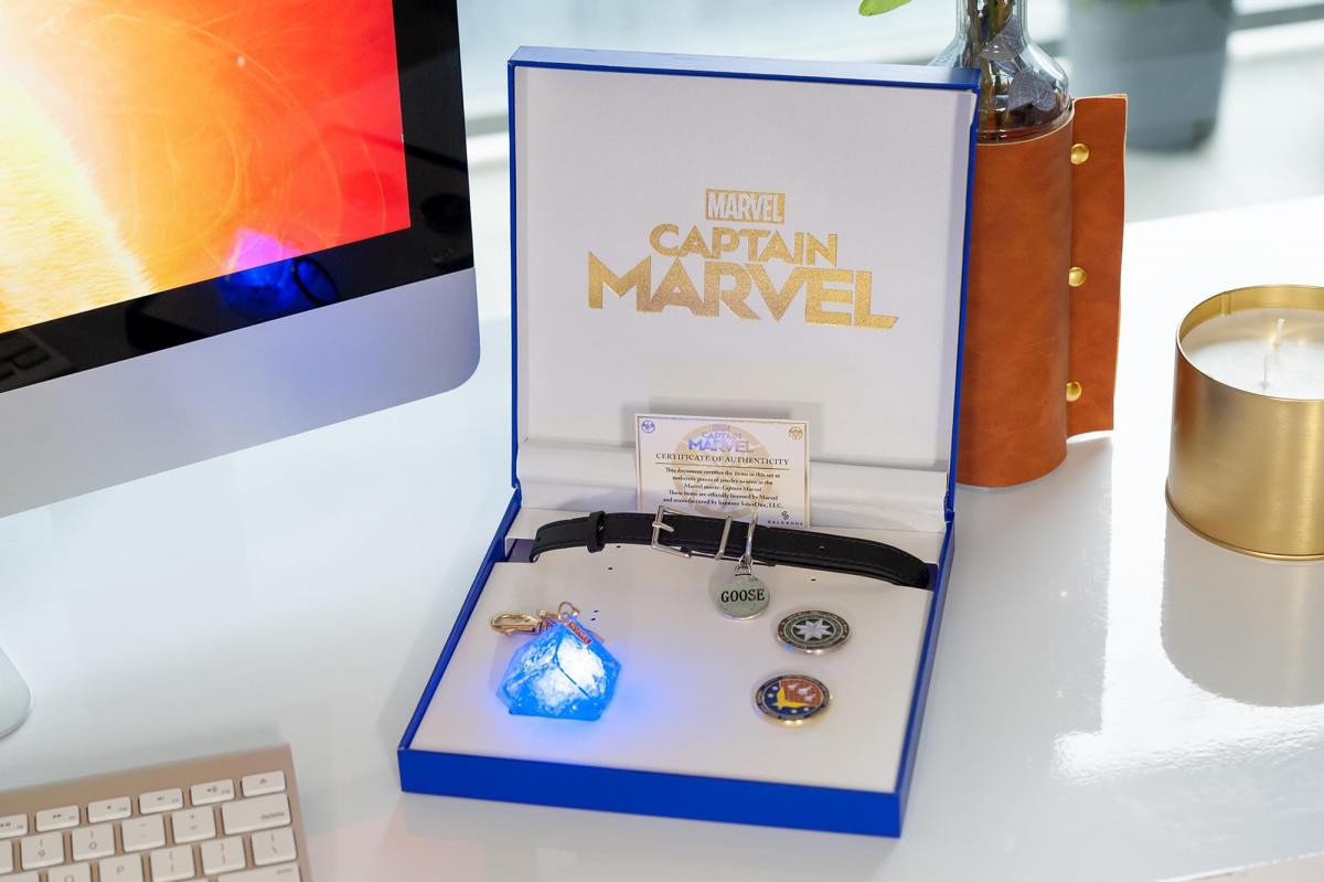 Captain Marvel Goose Collar | Tesseract Keychain | Pins picture