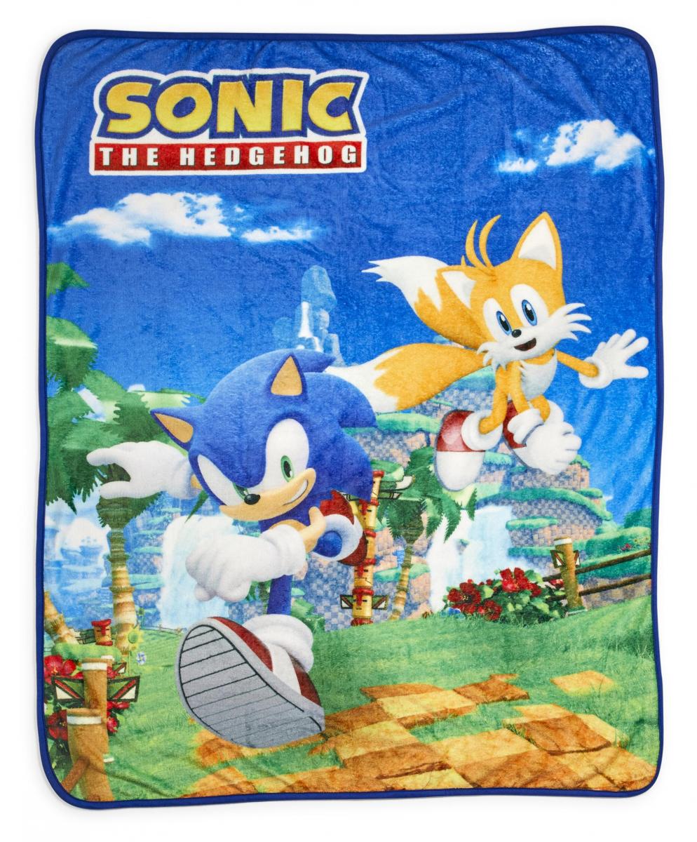 Sonic The Hedgehog & Tails 45 x 60 Inch Fleece Throw Blanket picture