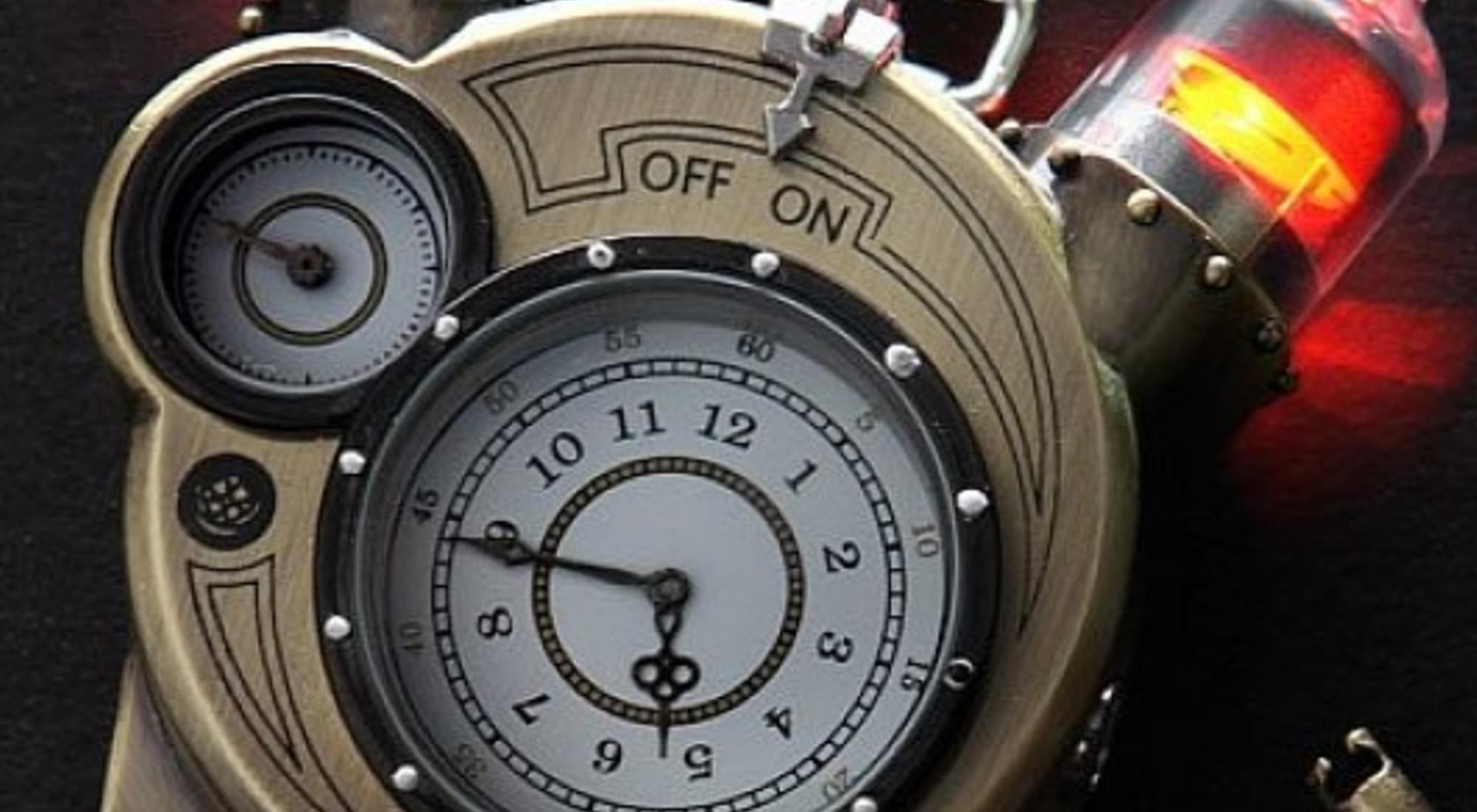 Steampunk Styled Tesla Analog Watch picture