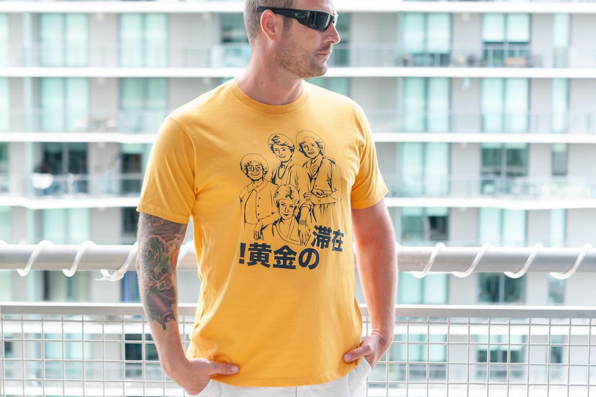 Golden Girls Stay Golden Japan Mens Mustard T-Shirt | SM picture