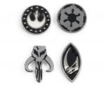 Star Wars Mandalorian Symbols Set of 4 Enamel Pins