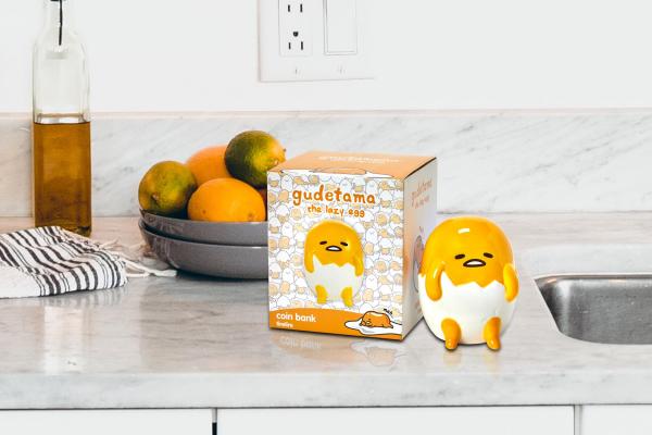 Gudetama The Lazy Egg 6 Inch Ceramic Coin Bank picture