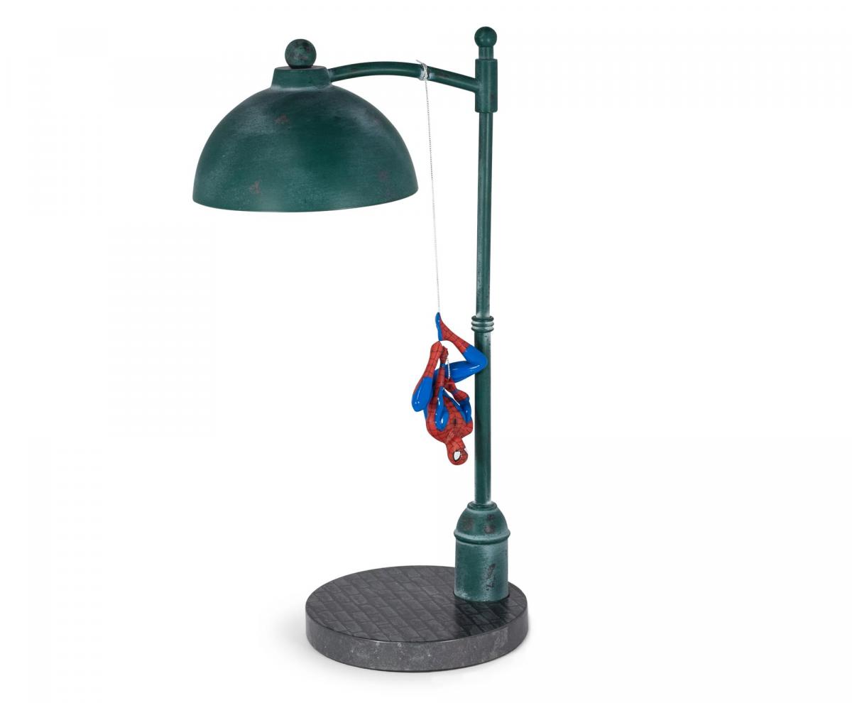 Marvel Street Lamp w/ Spiderman Figure 16 Inch LED Desk Lamp picture