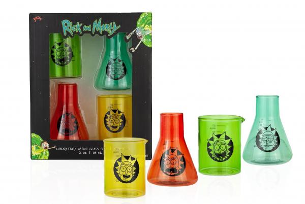 Rick and Morty Lab Beakers 2oz Shot Glasses | Set of 4