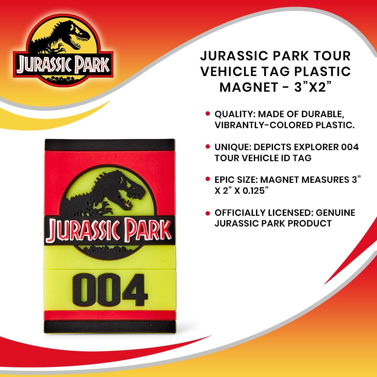 Jurassic Park Magnet 1pk 3in H x 2in L x 0.125in W picture