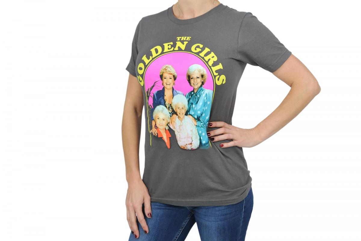 Golden Girls Group Shot Vintage Tee Shirt | Grey | X Small picture
