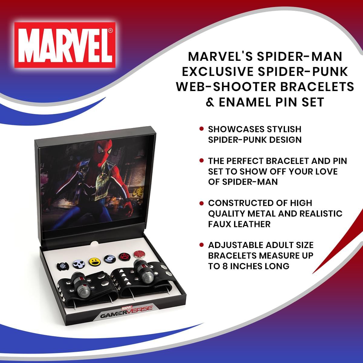 Marvel Exclusive Spider-Punk Bracelet & Enamel Pin Set picture