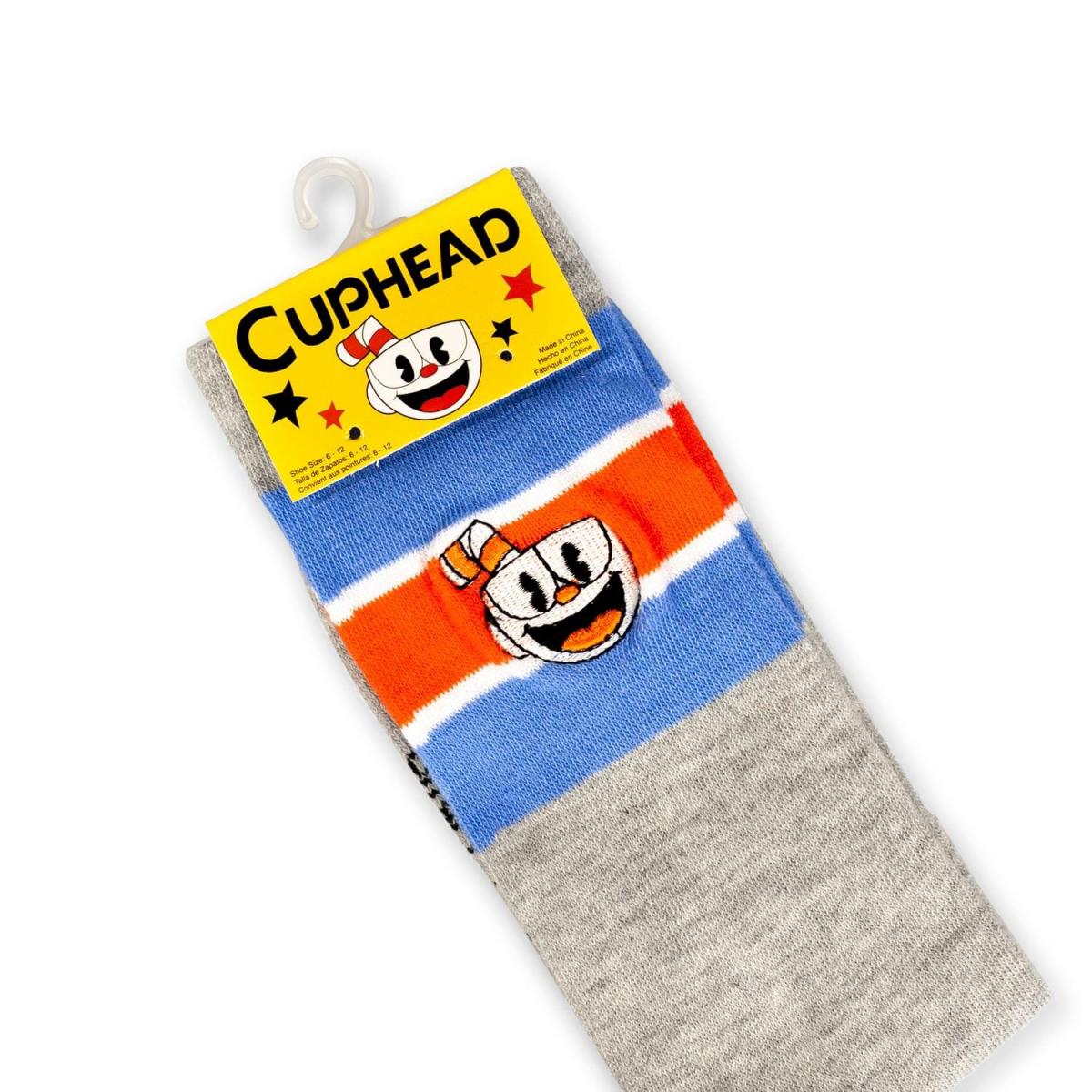 Cuphead Exclusive Striped Grey Crew Socks picture