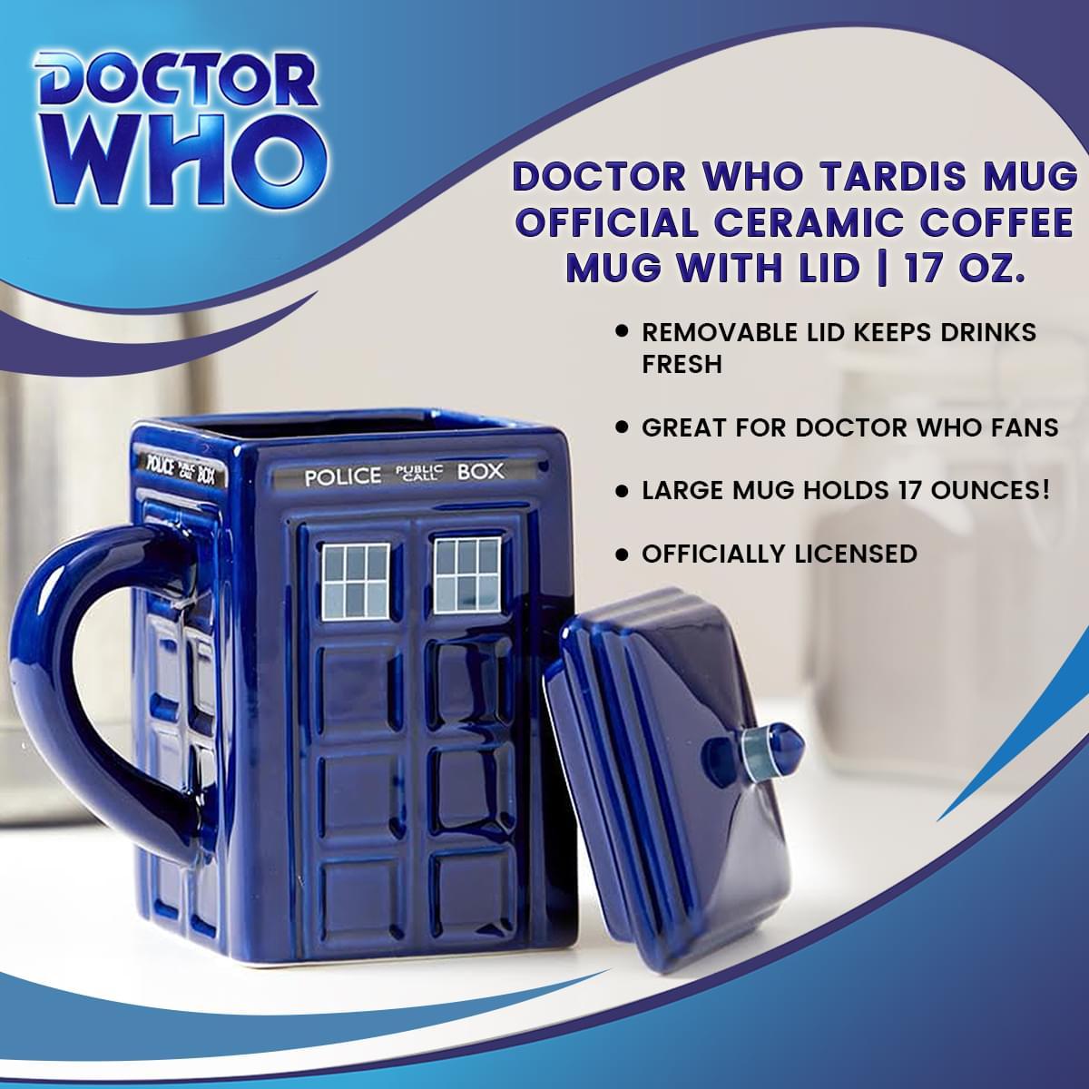 Doctor Who Tardis 17 oz. Mug With Lid picture