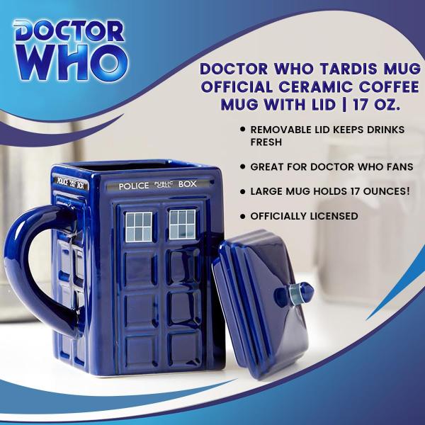 Doctor Who Tardis 17 oz. Mug With Lid picture
